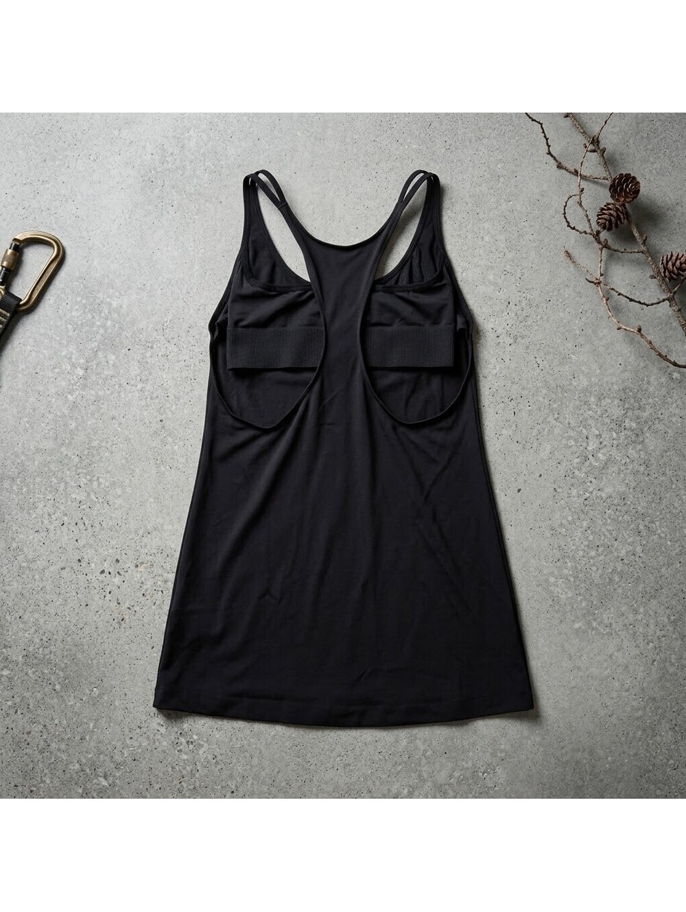 Patagonia Black Active Halter Dress Built In Bra XS Granola Girl Mountaincore